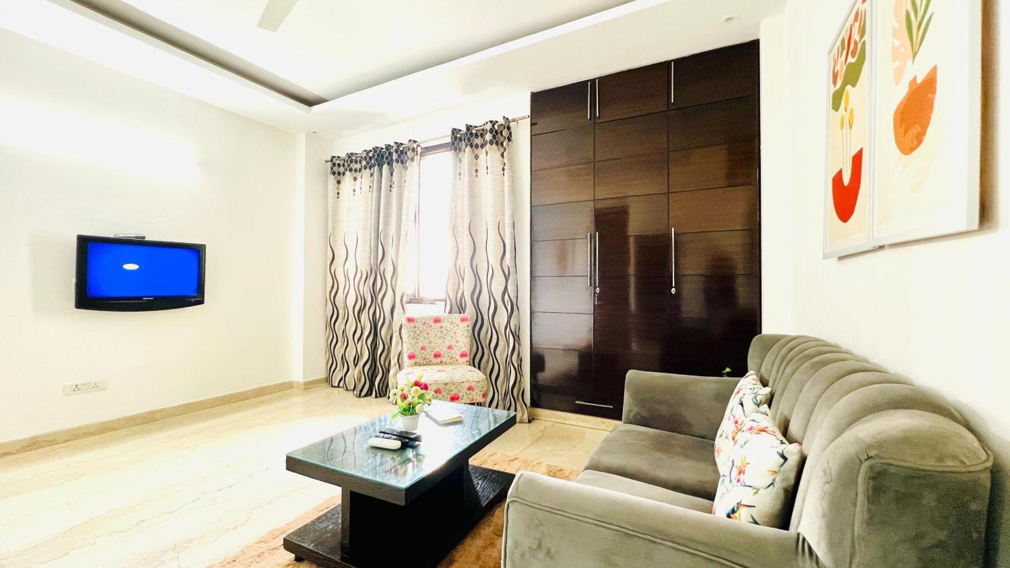 Olive Serviced Apartments - Defence Colony Yeni Delhi Oda fotoğraf